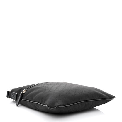 Gucci Nylon Monogram Medium Flat Messenger Bag Black 4 of 12