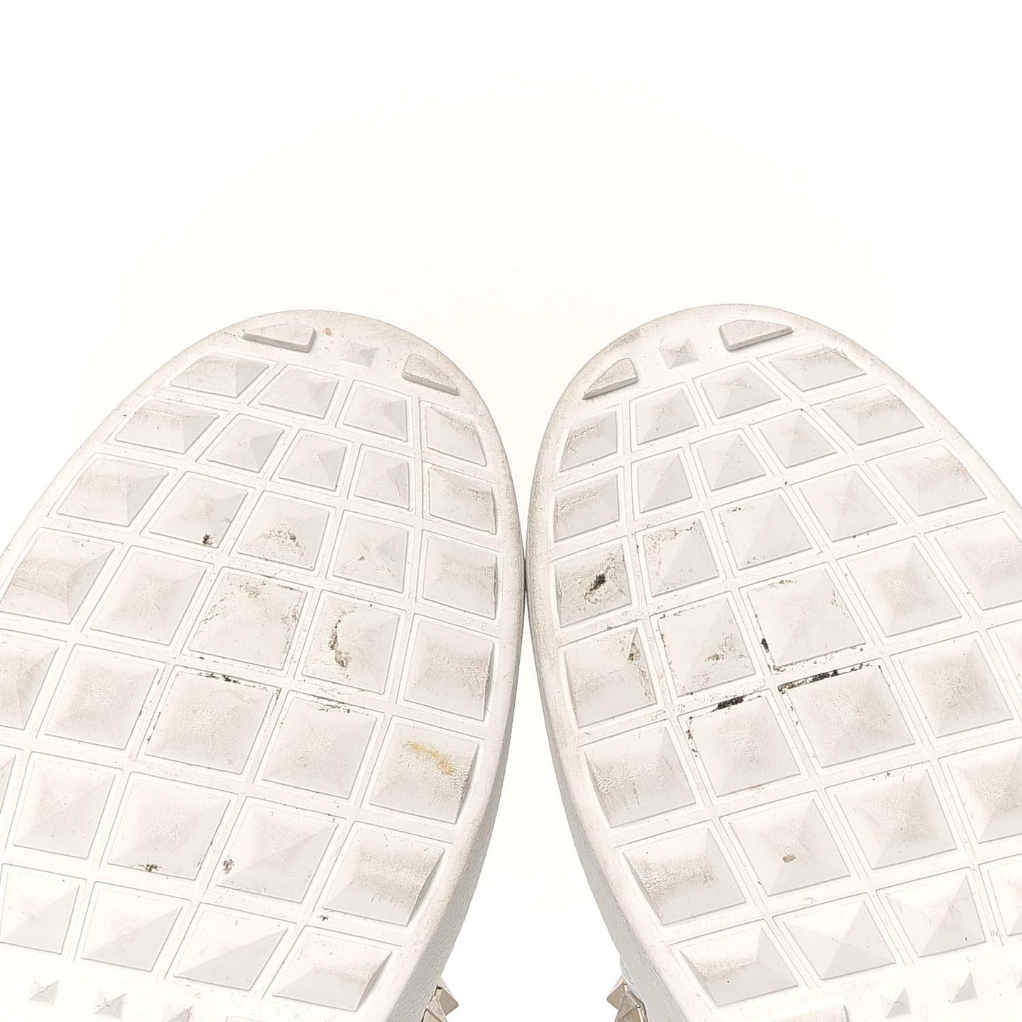 Calfskin Rockstud Untitled Open Sneakers 38 White