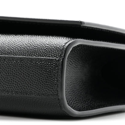 Saint Laurent Grain De Poudre Monogram Cassandre Clutch Black 10 of 11