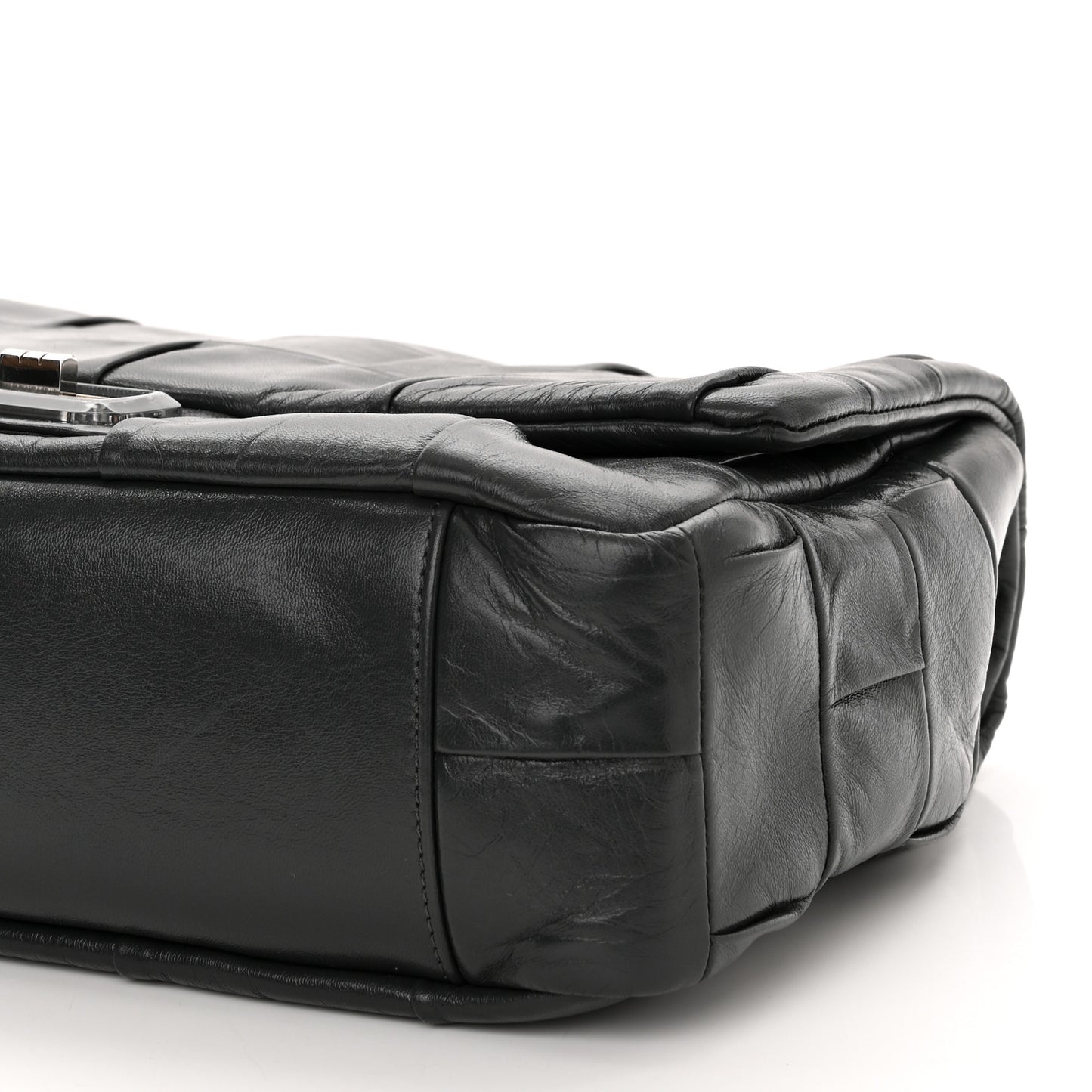 Lambskin Igloo Single Flap Dark Grey
