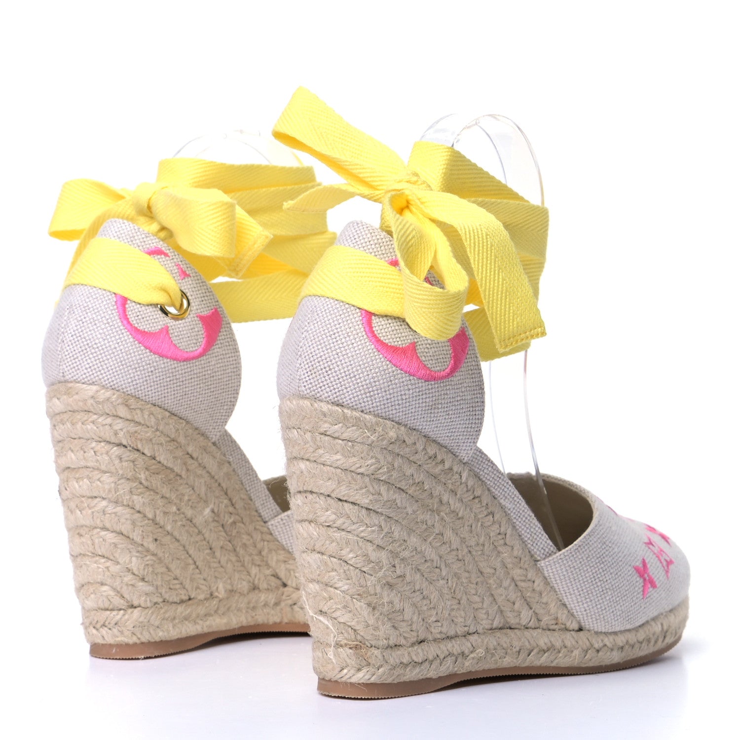 Louis Vuitton Canvas Monogram Starboard Wedge Espadrilles 39 Rose Pop 4 of 9