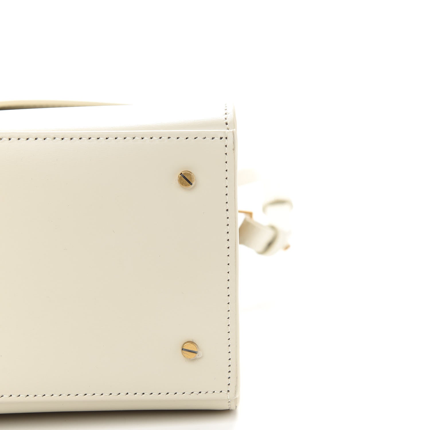 Saint Laurent Smooth Calfskin Medium Classic Monogram Cassandra Top Handle Crema Soft Rouge Legion 8 of 8