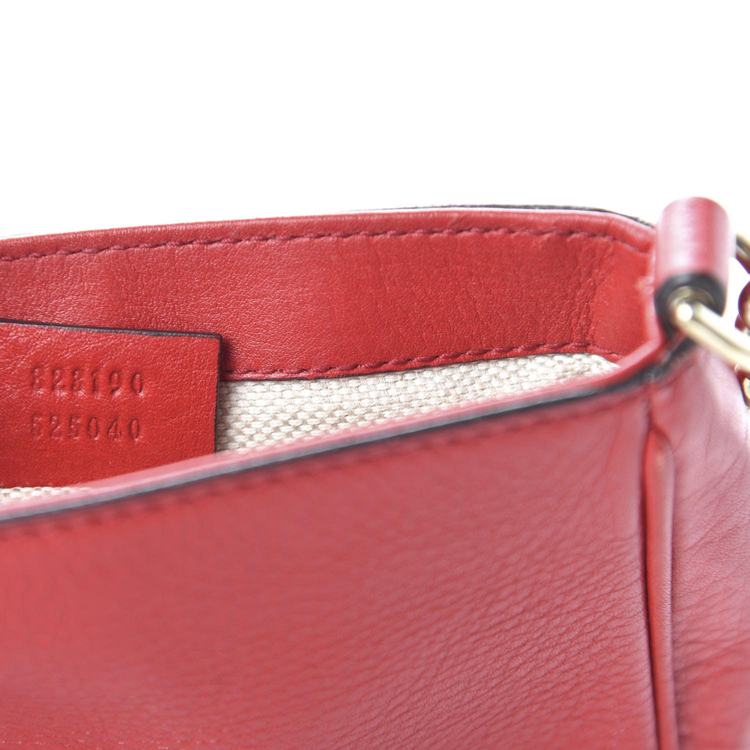 Gucci Pebbled Calfskin Small Soho Flap Crossbody Red 9 of 10