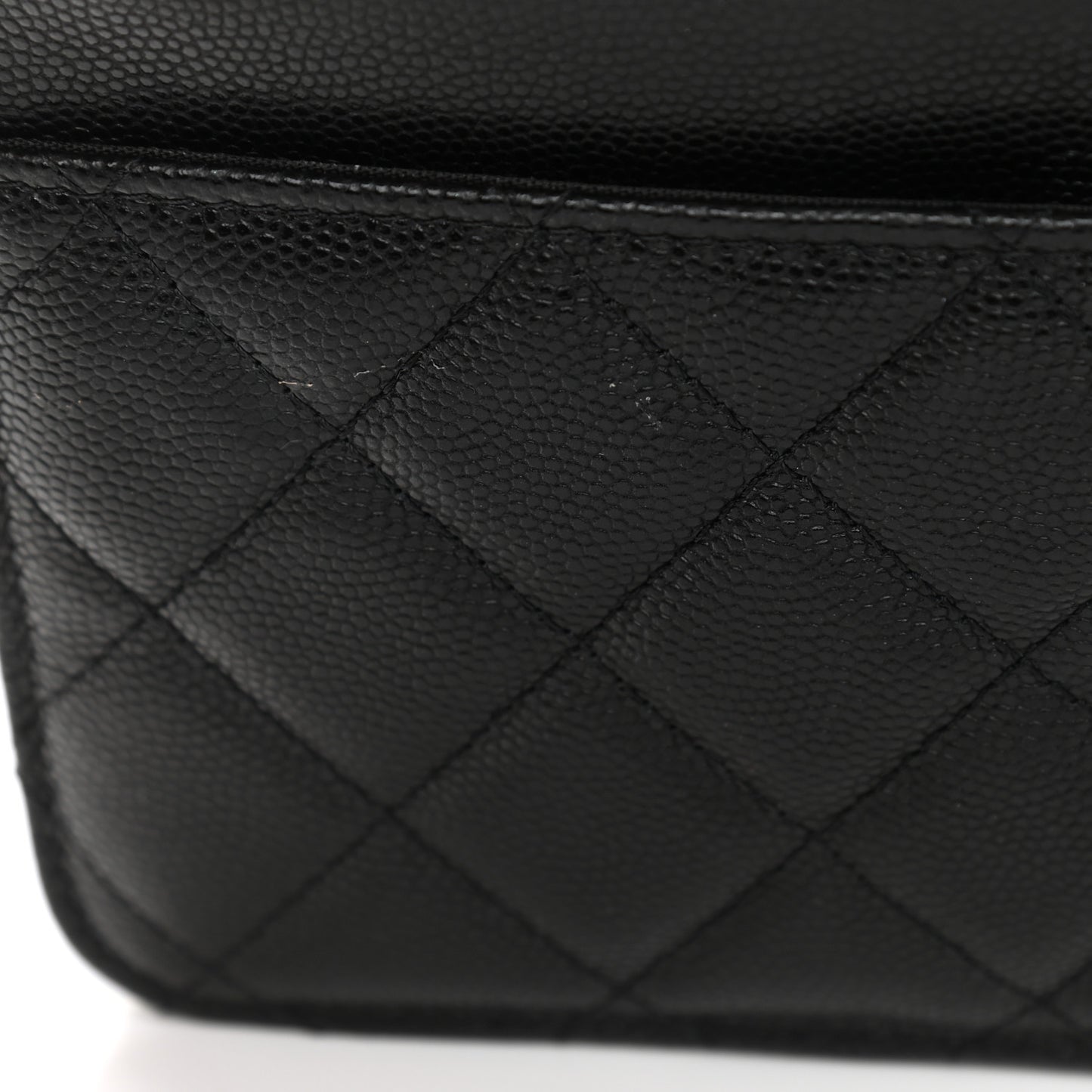 Caviar Quilted French New Wave Chain CC Wallet On Chain WOC Black
