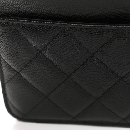 Chanel Caviar Quilted French New Wave Chain CC Wallet On Chain WOC Black 13 of 14