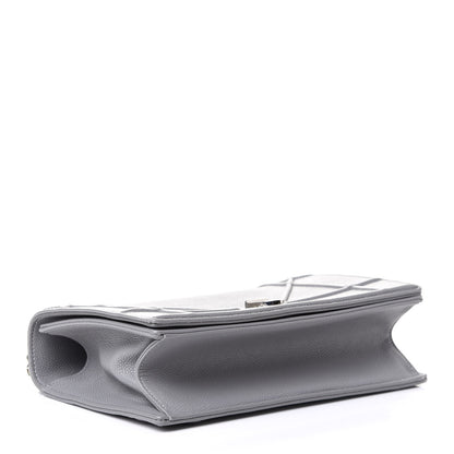 Christian Dior Grained Calfskin Medium Diorama Flap Bag Gris 3 of 4