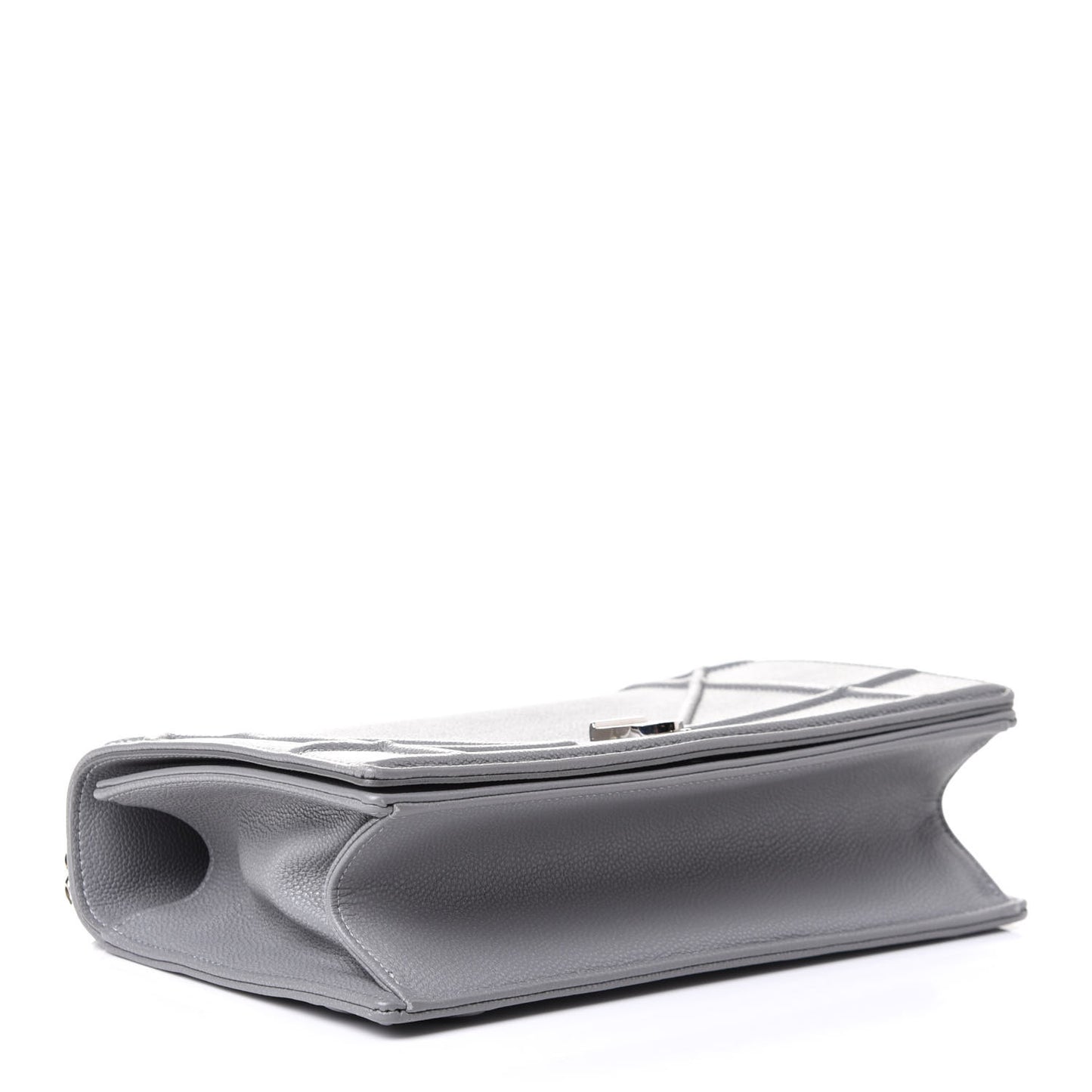 Grained Calfskin Medium Diorama Flap Bag Gris