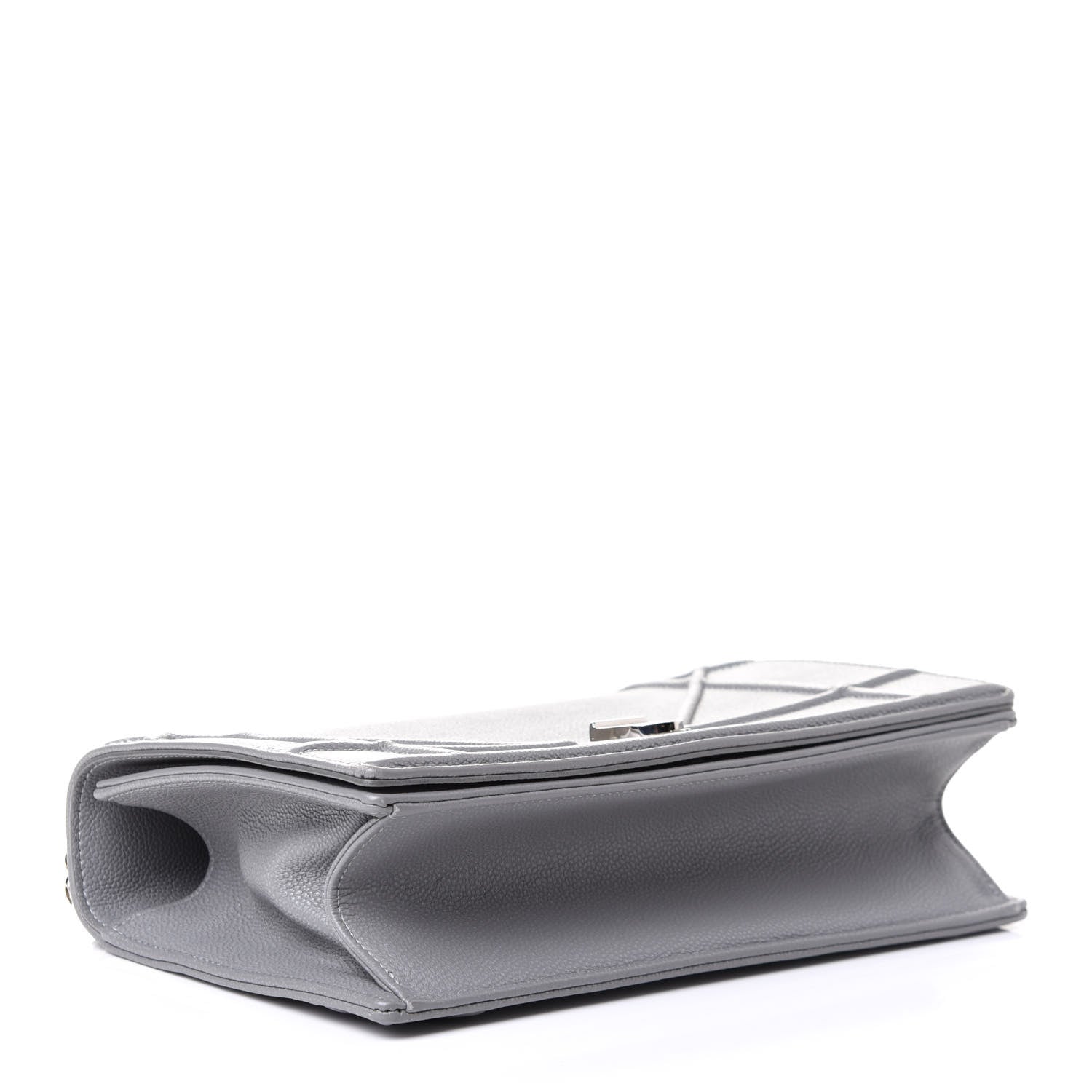 Christian Dior Grained Calfskin Medium Diorama Flap Bag Gris 5 of 14