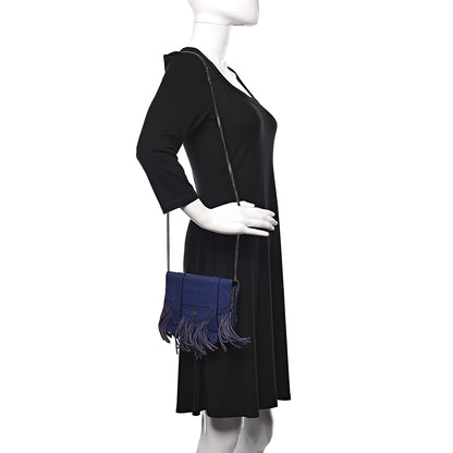 Proenza Schouler Lambskin Fringe PS1 Large Chain Wallet Cobalt Blue 2 of 11