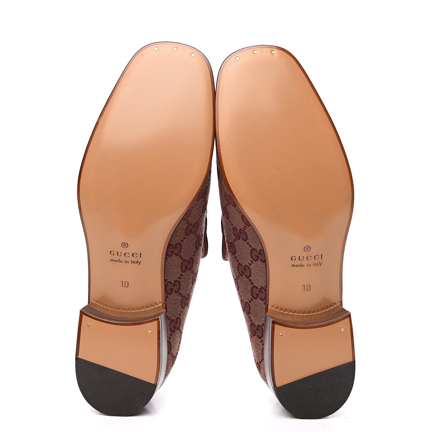 Gucci GG Monogram Granada Kid Mens Horsebit Loafers 10 Sahara Rubino Bright Bordeaux 8 of 9