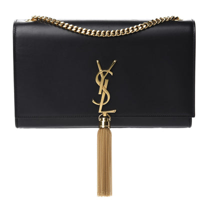 Saint Laurent Smooth Calfskin Medium Classic Monogram Kate Tassel Satchel Black 1 of 10