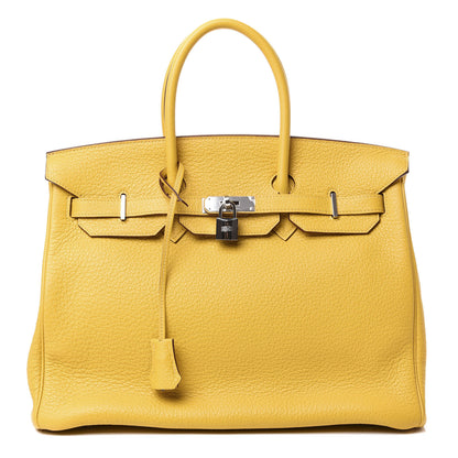 Hermes Taurillon Clemence Birkin 35 Soleil 1 of 32