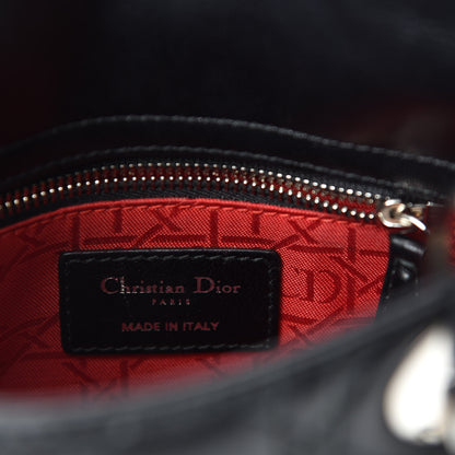 Christian Dior Lambskin Cannage Mini Lady Dior Black 8 of 11