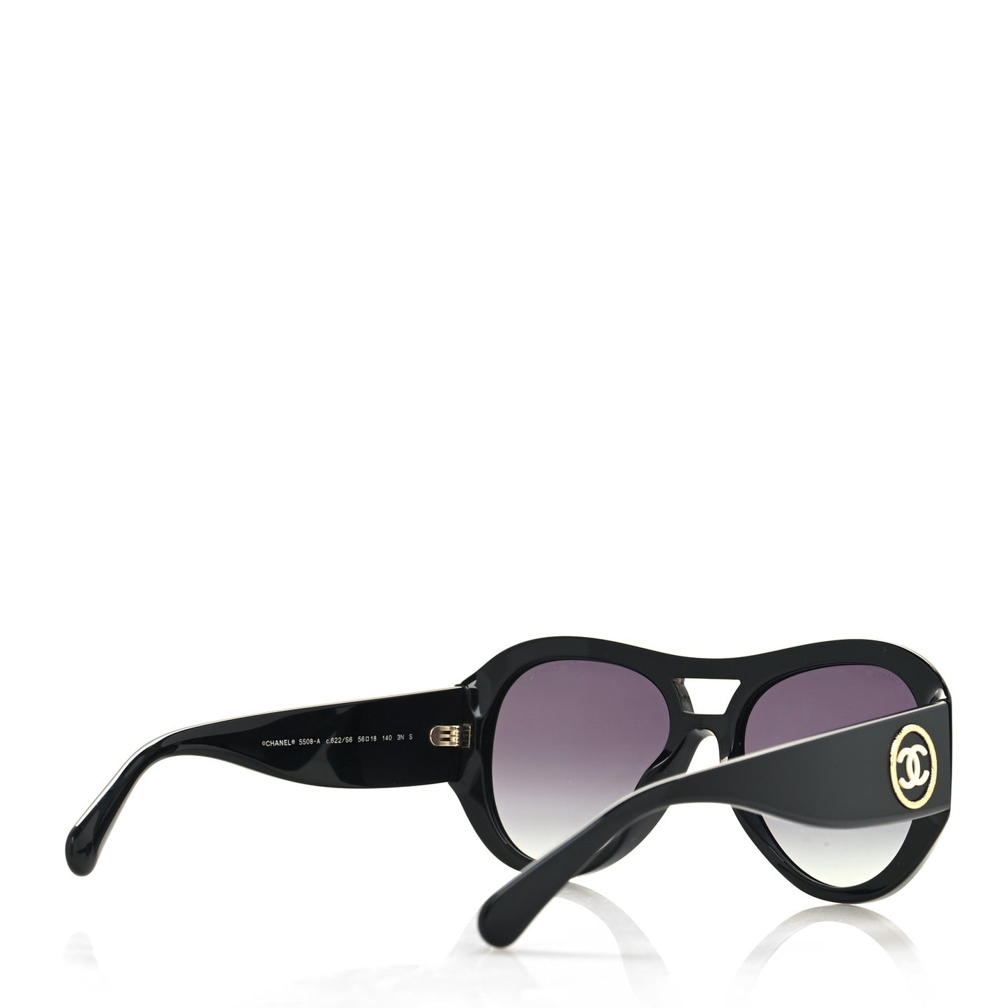 Acetate CC Pilot Sunglasses 5508 Black