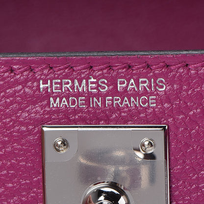 Hermes Chevre Mysore Mini Kelly Sellier 20 Rose Pourpre 8 of 28