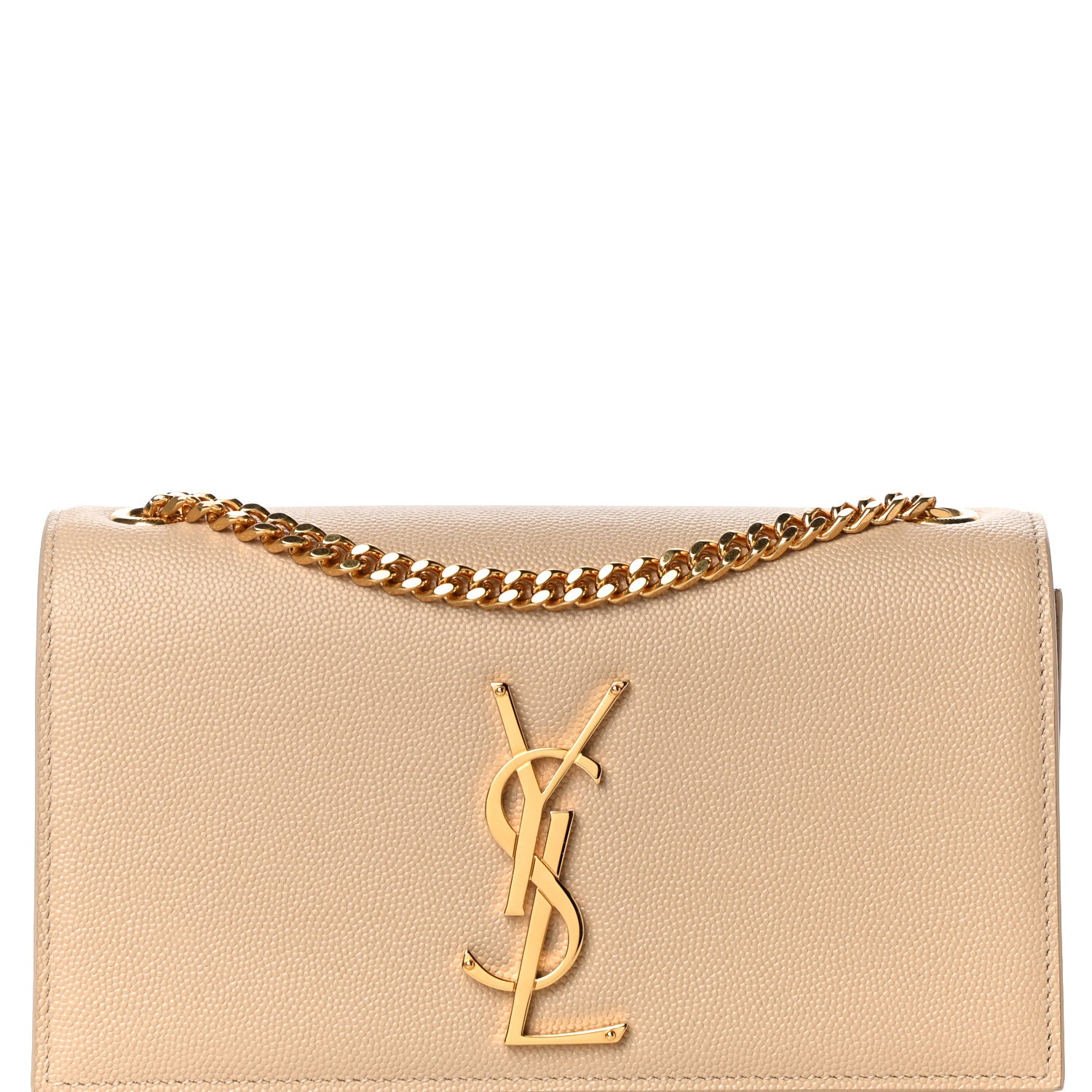 Saint Laurent Grain De Poudre Small Monogram Kate Satchel Nude Powder 8 of 10