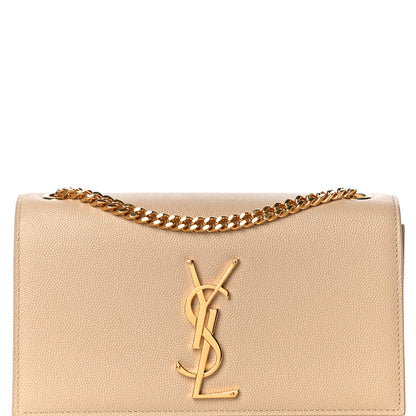 Saint Laurent Grain De Poudre Small Monogram Kate Satchel Nude Powder 8 of 10