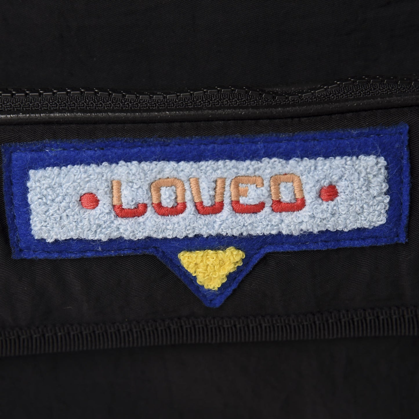 Nylon 80s Logo Patch Belt Bag Black