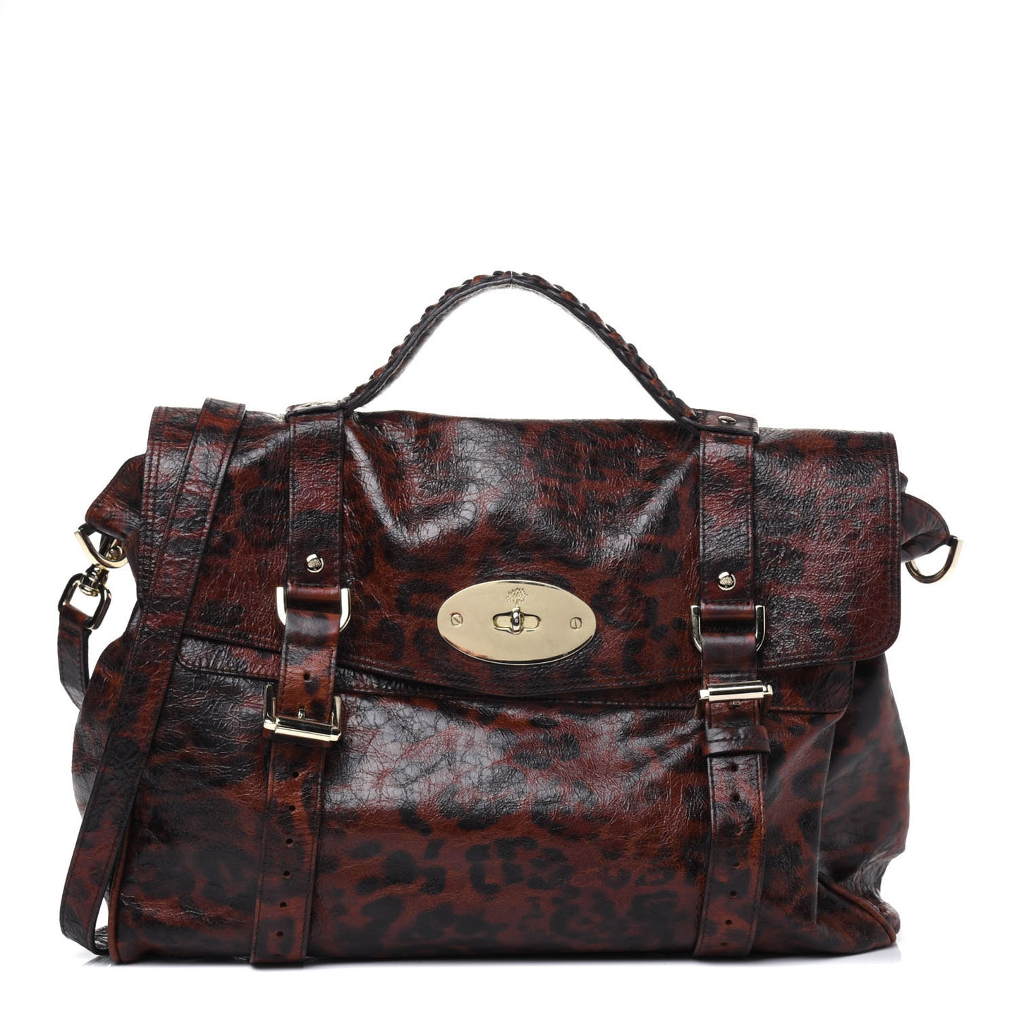 Shiny Leopard Oversized Alexa Dark Oak