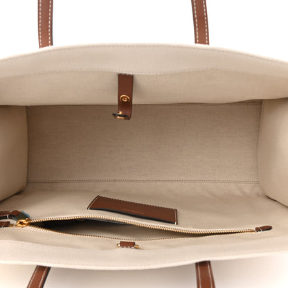 Burberry Canvas Smooth Calfskin Medium Two Tone Freya Tote Brown 5 of 8