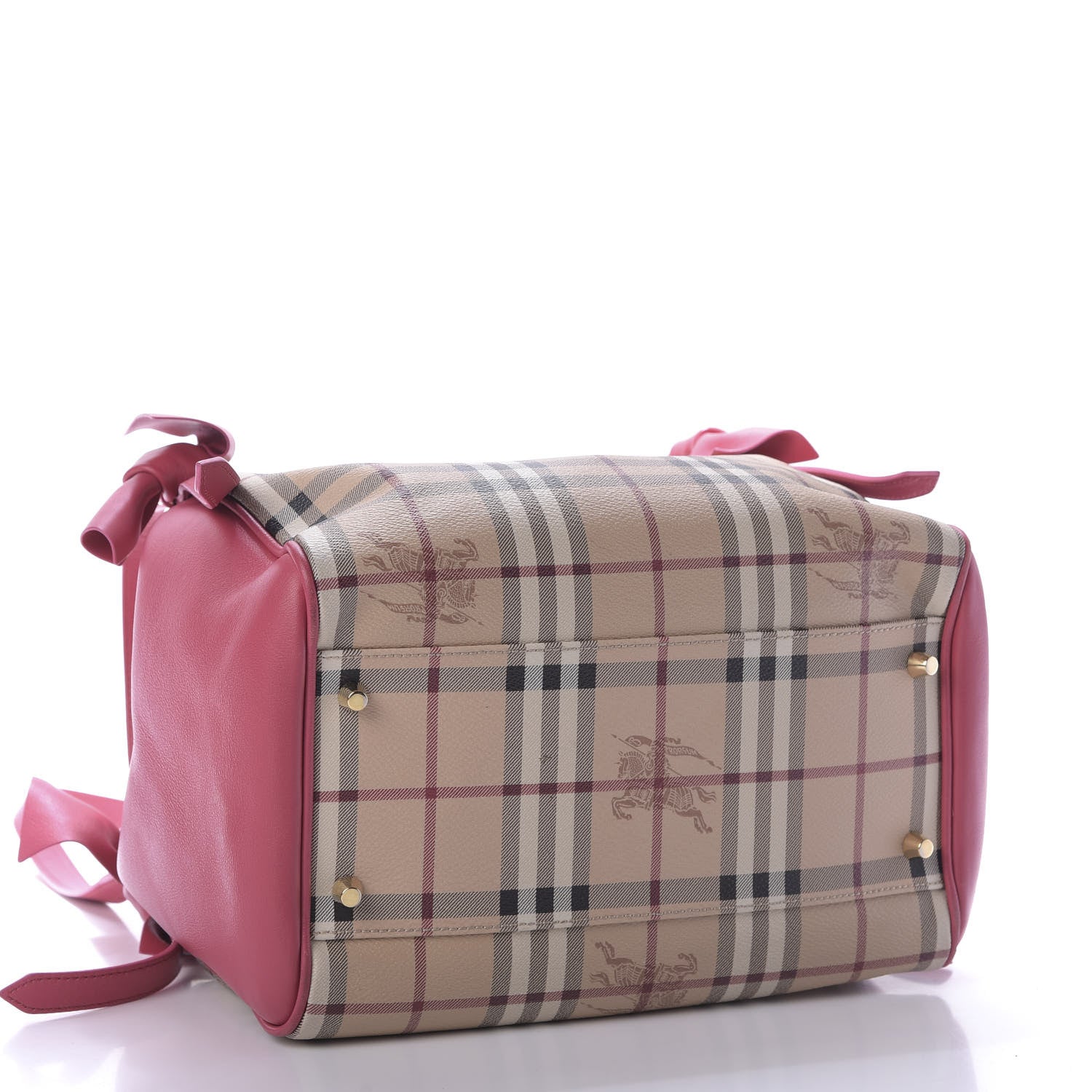 Burberry Haymarket Check Bow Canterbury Tote Pink 4 of 9