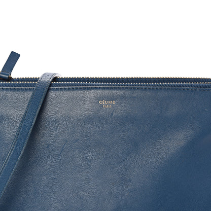 Celine Lambskin Small Trio Crossbody Bag Denim 8 of 13