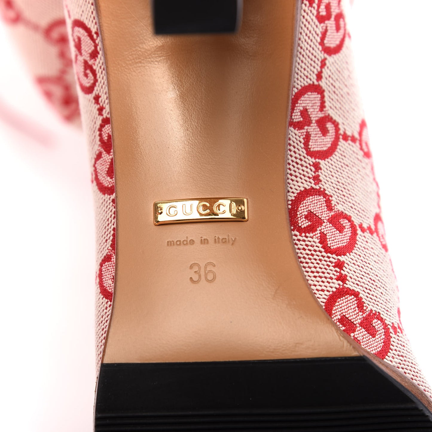 Monogram Over The Knee Boots 36 Gardenia Hibiscus Red