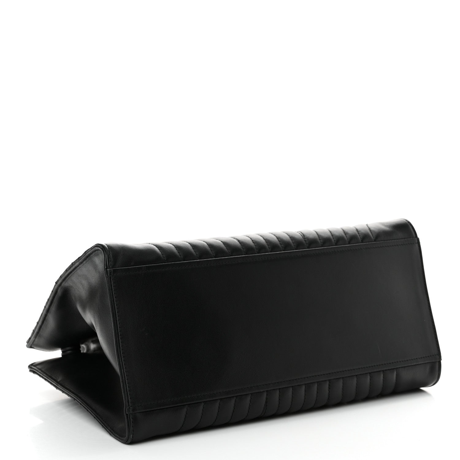 Prada Soft Calfskin Impunture Diagramme Tote Black 4 of 11