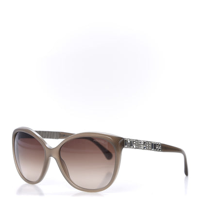 Chanel Crystal Baguette Cat Eye Sunglasses 5309-B Brown 1 of 8