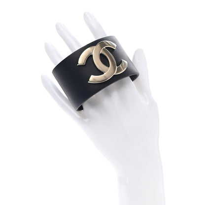 Chanel Calfskin CC Wide Cuff L Navy 2 of 7