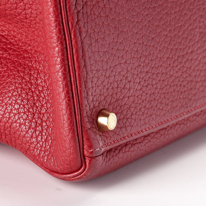 Hermes Taurillon Clemence Retourne Kelly 32 Rouge Garance 39 of 41