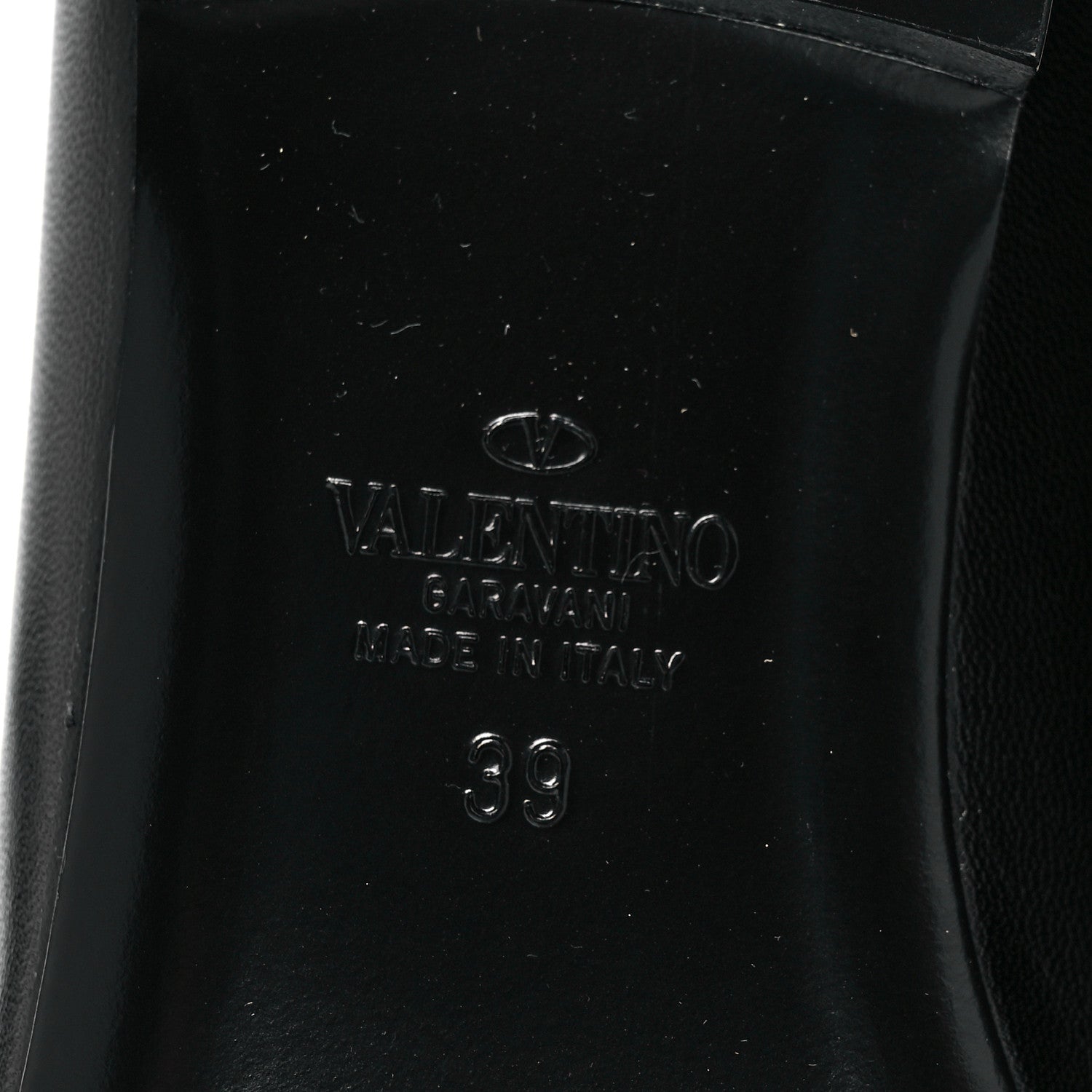 Valentino Garavani Nappa Stud Sign Loafers 39 Black 6 of 9