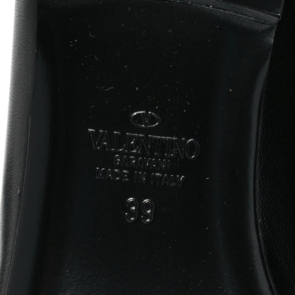 Valentino Garavani Nappa Stud Sign Loafers 39 Black 6 of 9