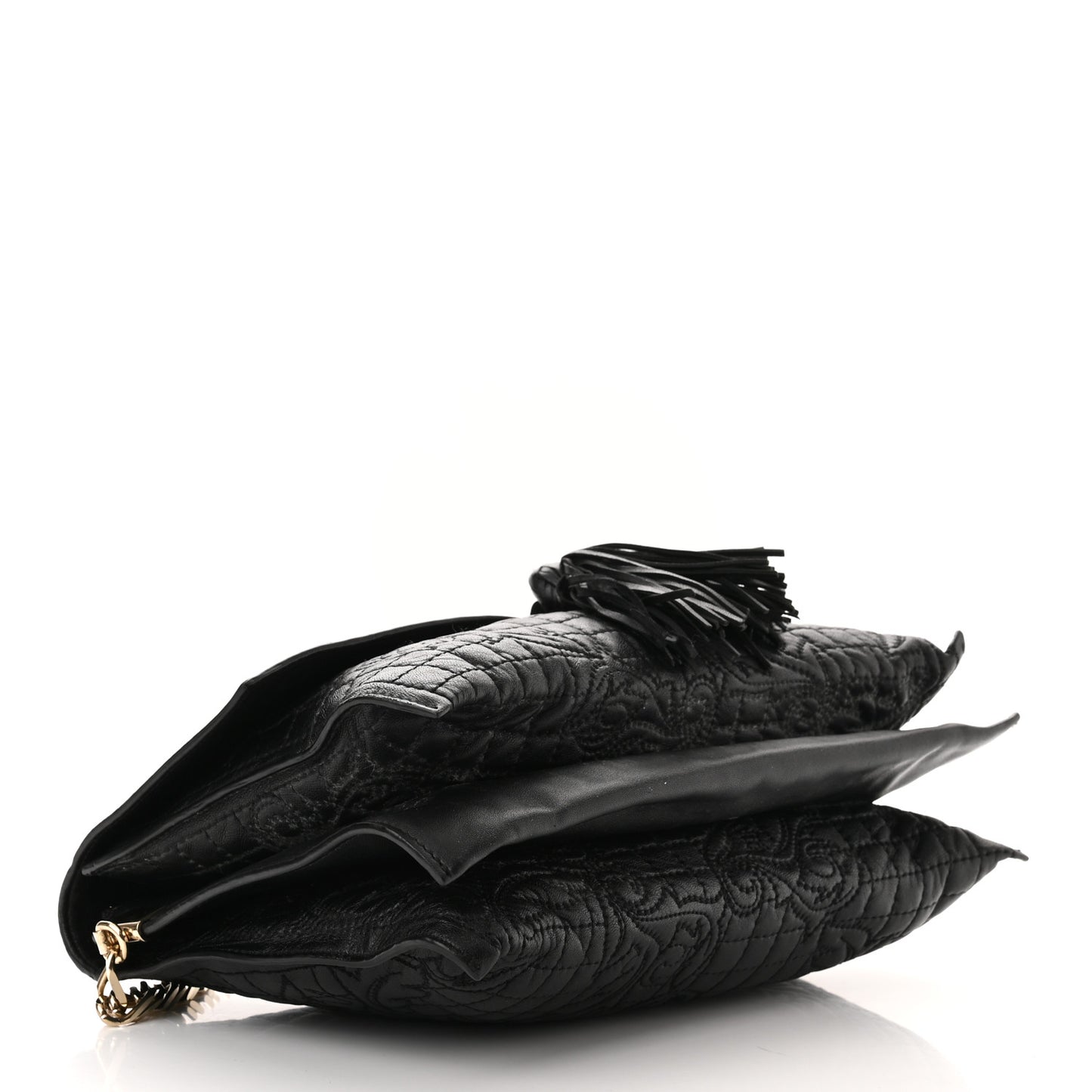 Nappa Barocco Quilted Vanitas Medea Shoulder Bag Black