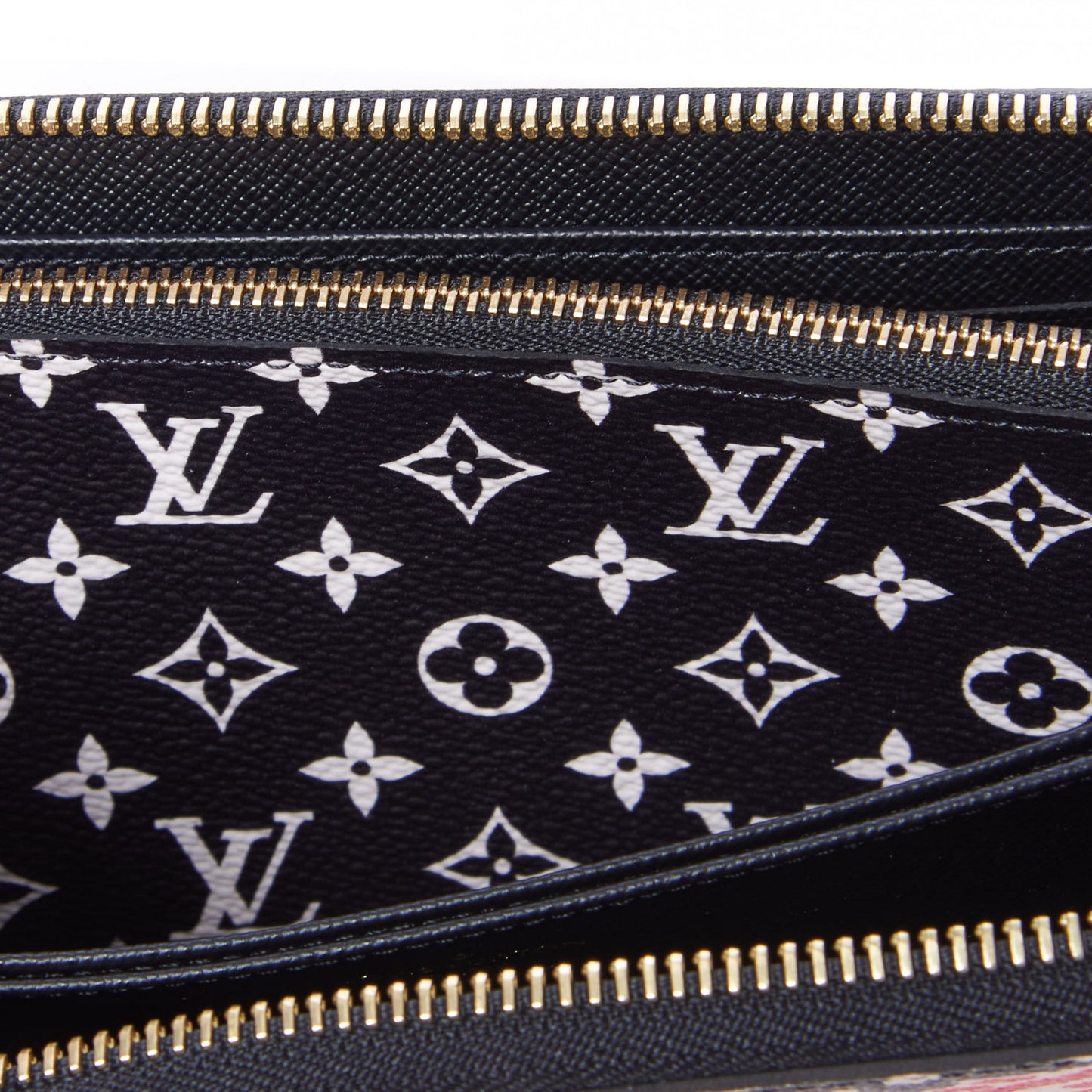 Monogram Giant Crafty Zippy Wallet Creme Rouge Black