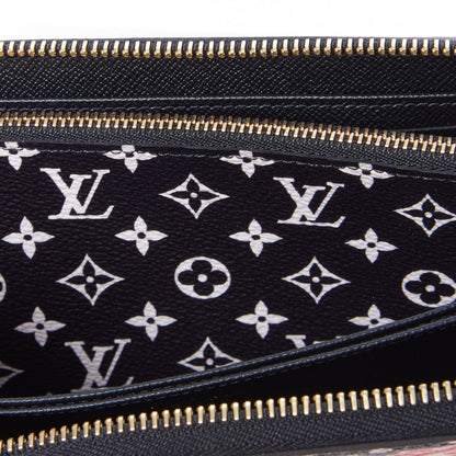 Louis Vuitton Monogram Giant Crafty Zippy Wallet Creme Rouge Black 10 of 10