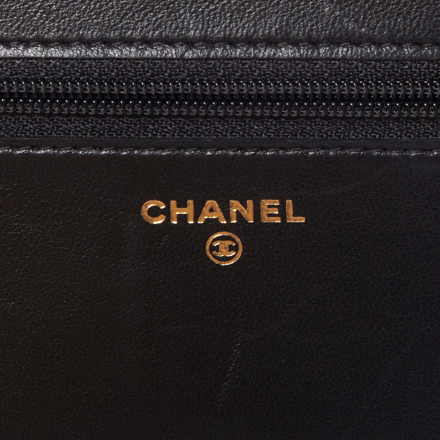 Lambskin Quilted Boy Wallet On Chain WOC Black