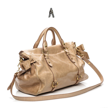 Miu Miu Vitello Lux Medium Bow Bag Cammeo 3 of 11