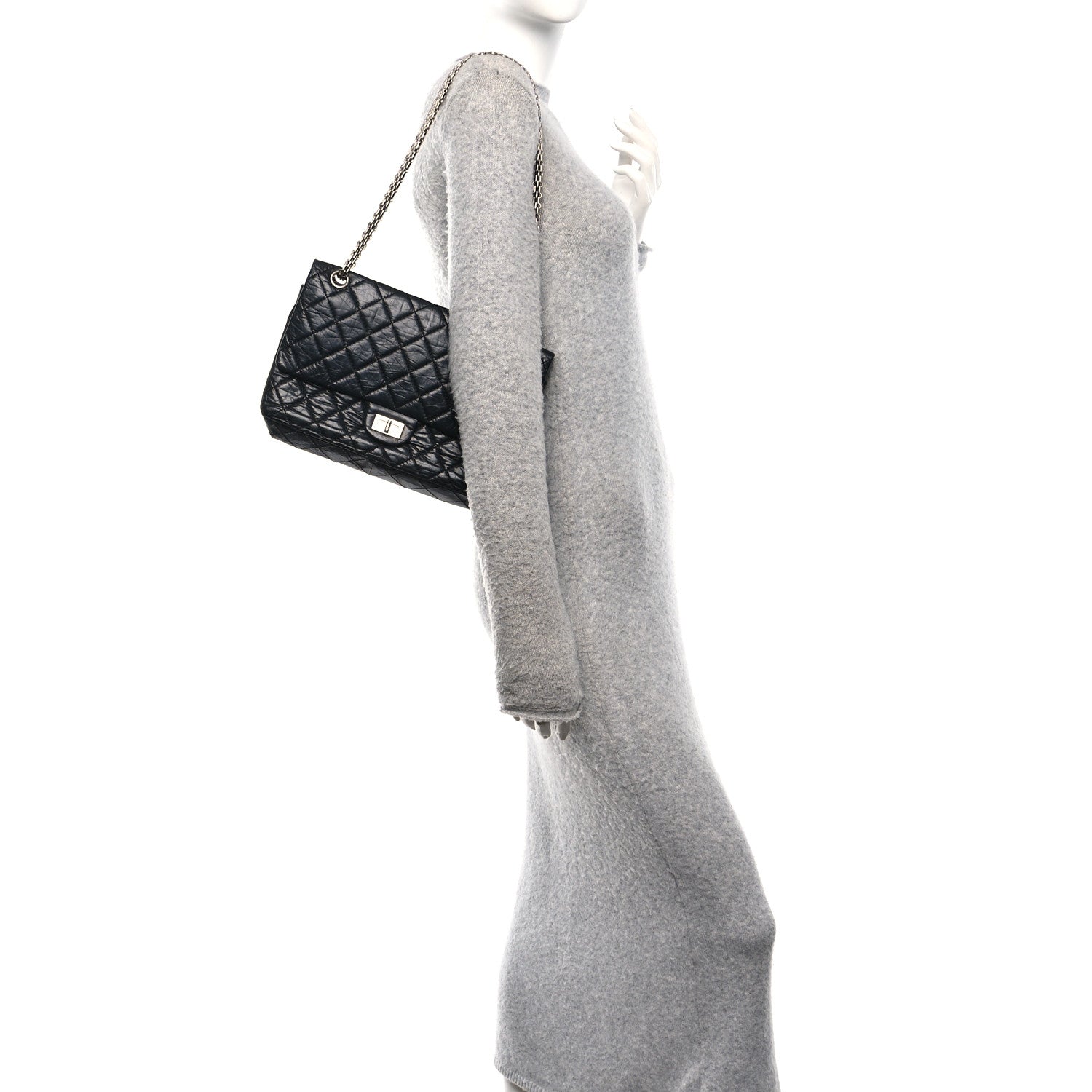 Chanel Aged Calfskin Quilted 2.55 Reissue 226 Flap Black 2 of 10