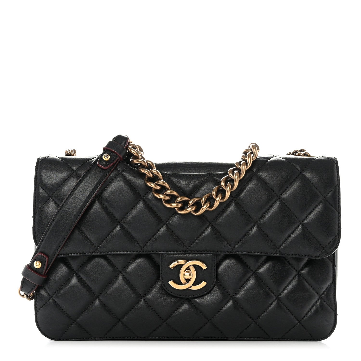 Chanel Calfskin Quilted Large Perfect Edge Flap Black 1 of 12