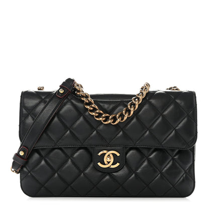 Chanel Calfskin Quilted Large Perfect Edge Flap Black 1 of 12
