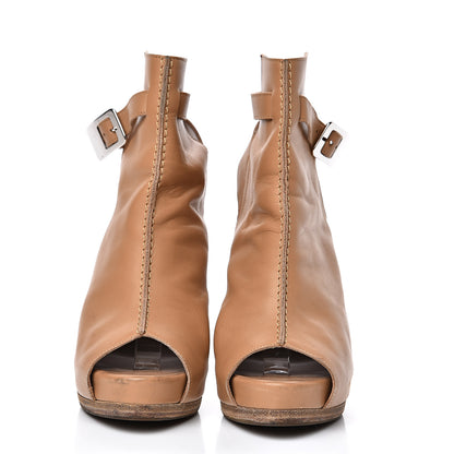 Hermes Calfskin Ankle Peep Toe Booties 36 2 of 11