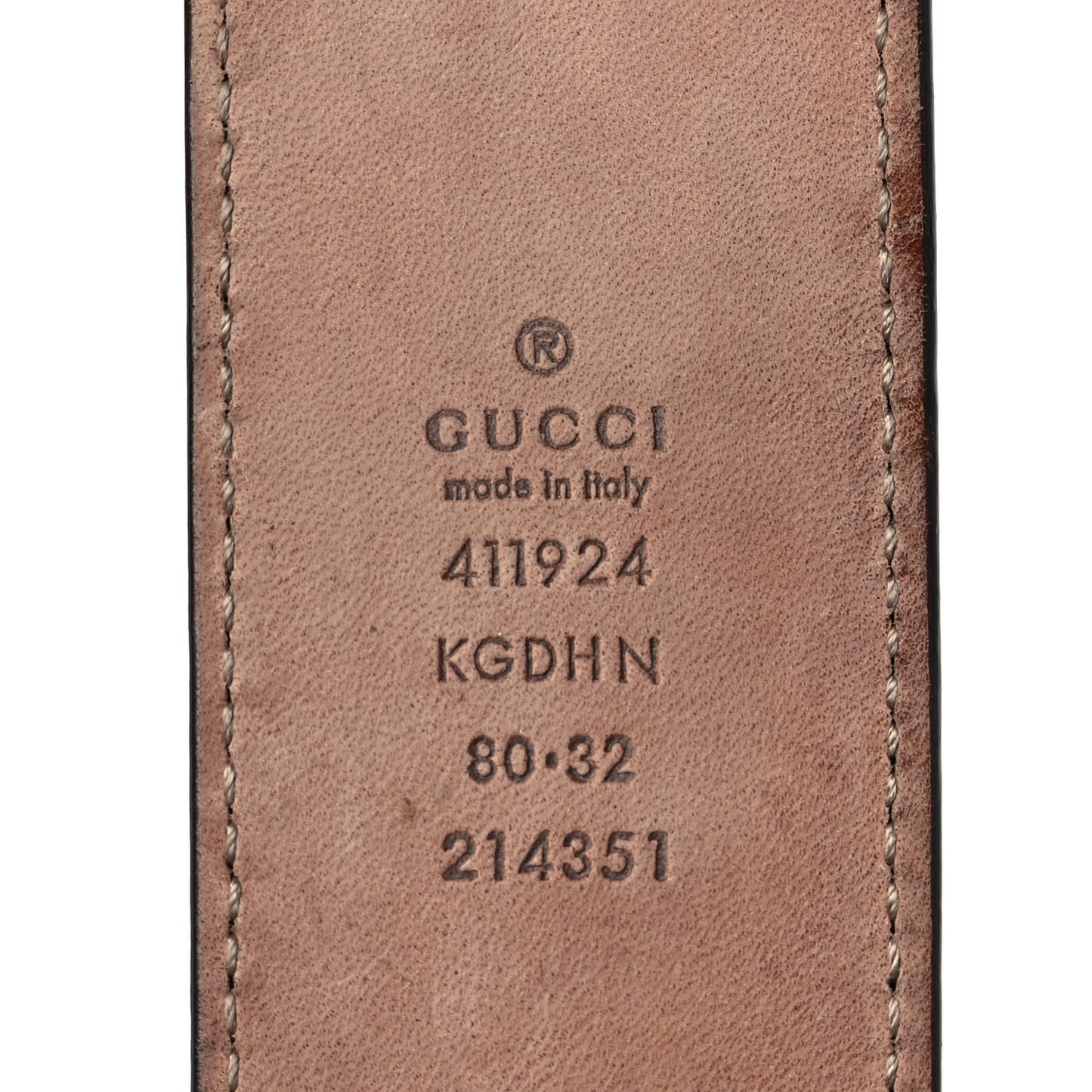 GG Supreme Monogram Selleria Calfskin Interlocking G 40mm Belt 80 32 Beige Ebony Cocoa