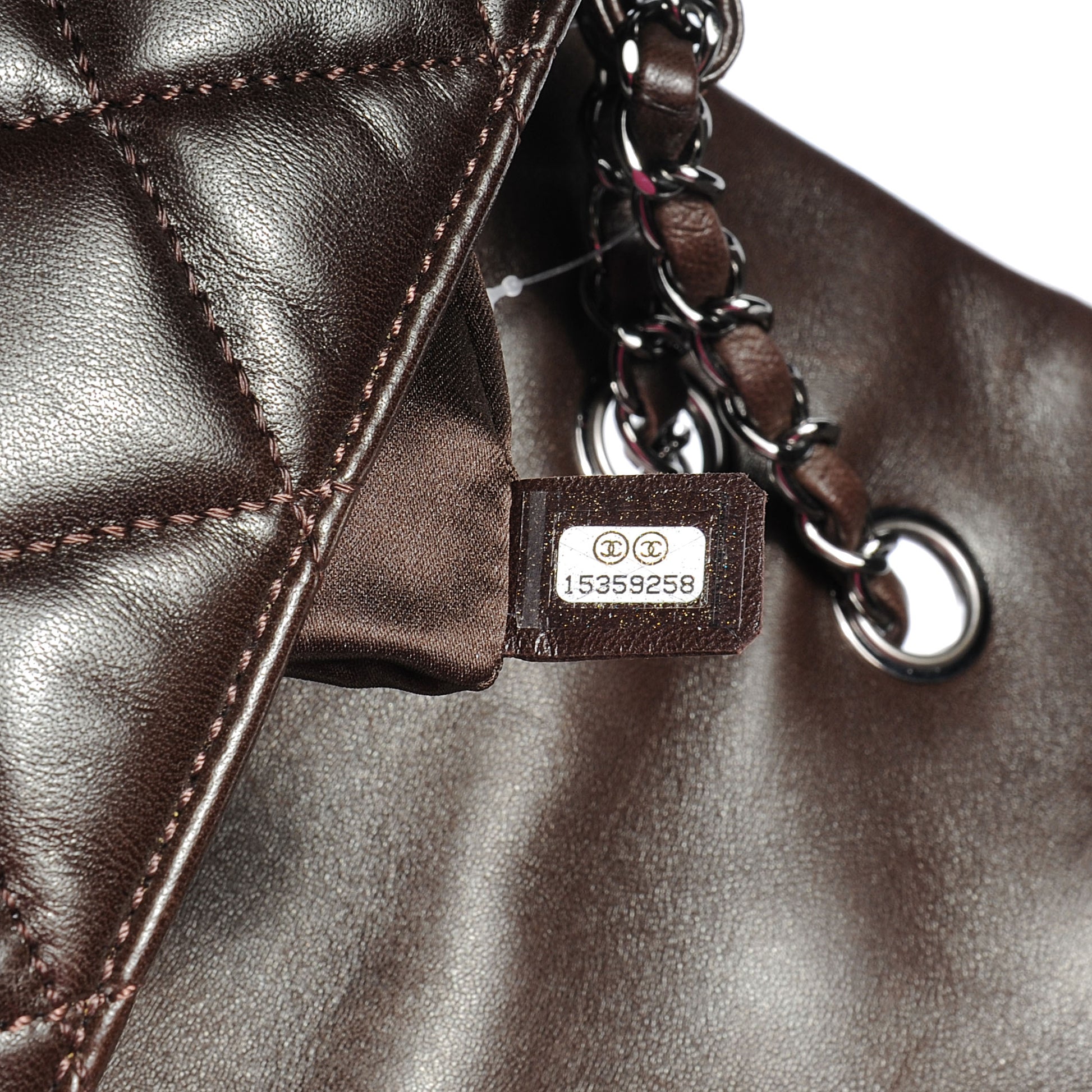 Chanel Lambskin Quilted 3 Large Flap Dark Brown 8 of 8