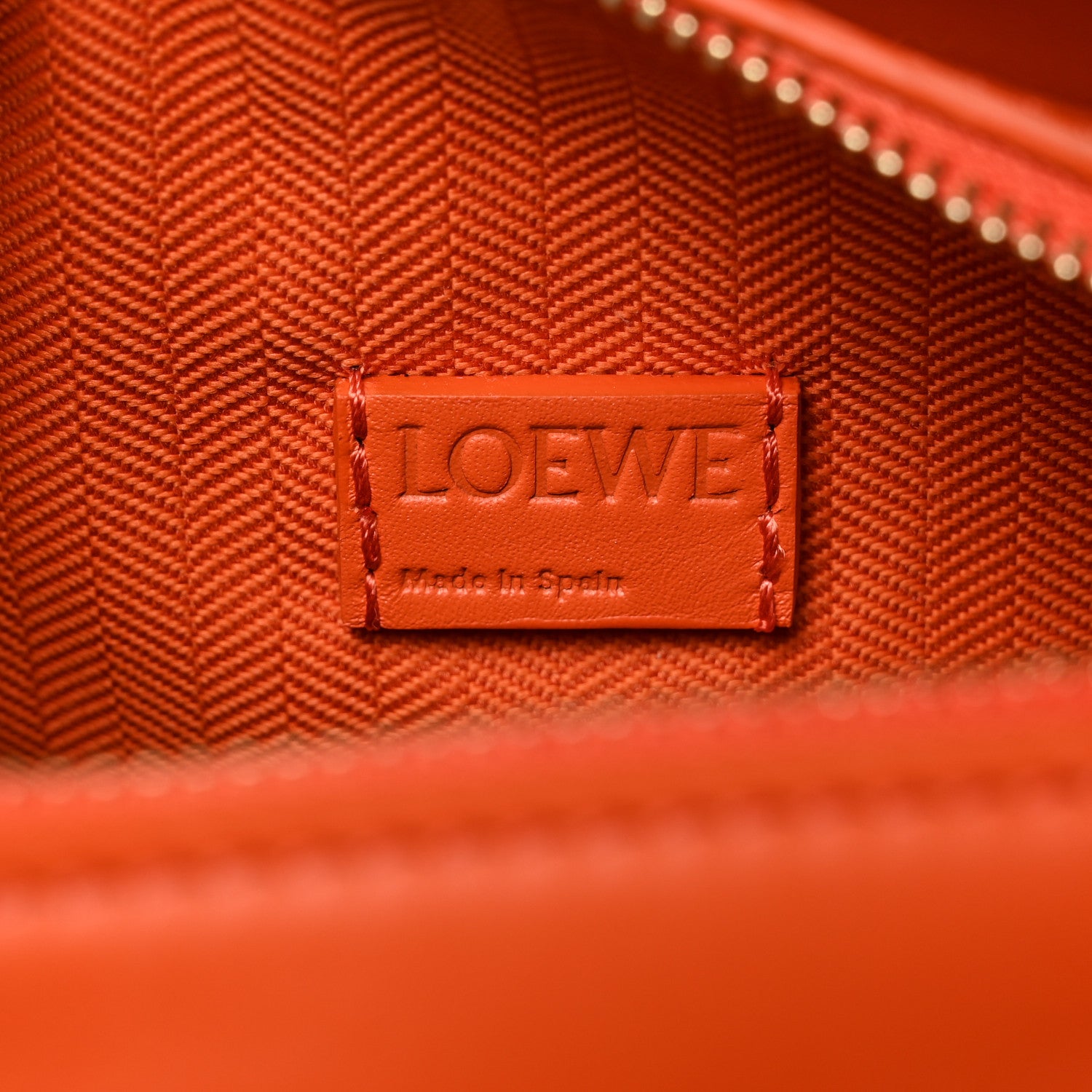 Loewe Satin Calfskin Mini Puzzle Bag Orange 6 of 9