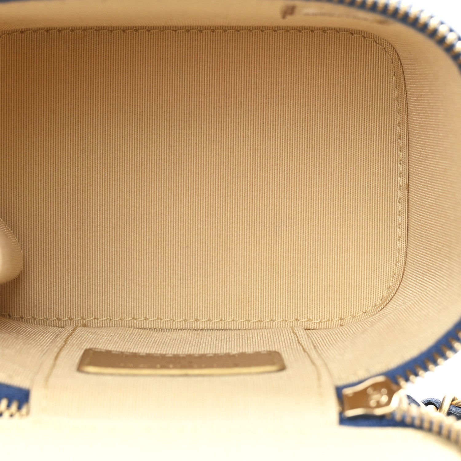 Chanel Lambskin Quilted Pearl Crush Mini Vanity Case With Chain Blue 5 of 10