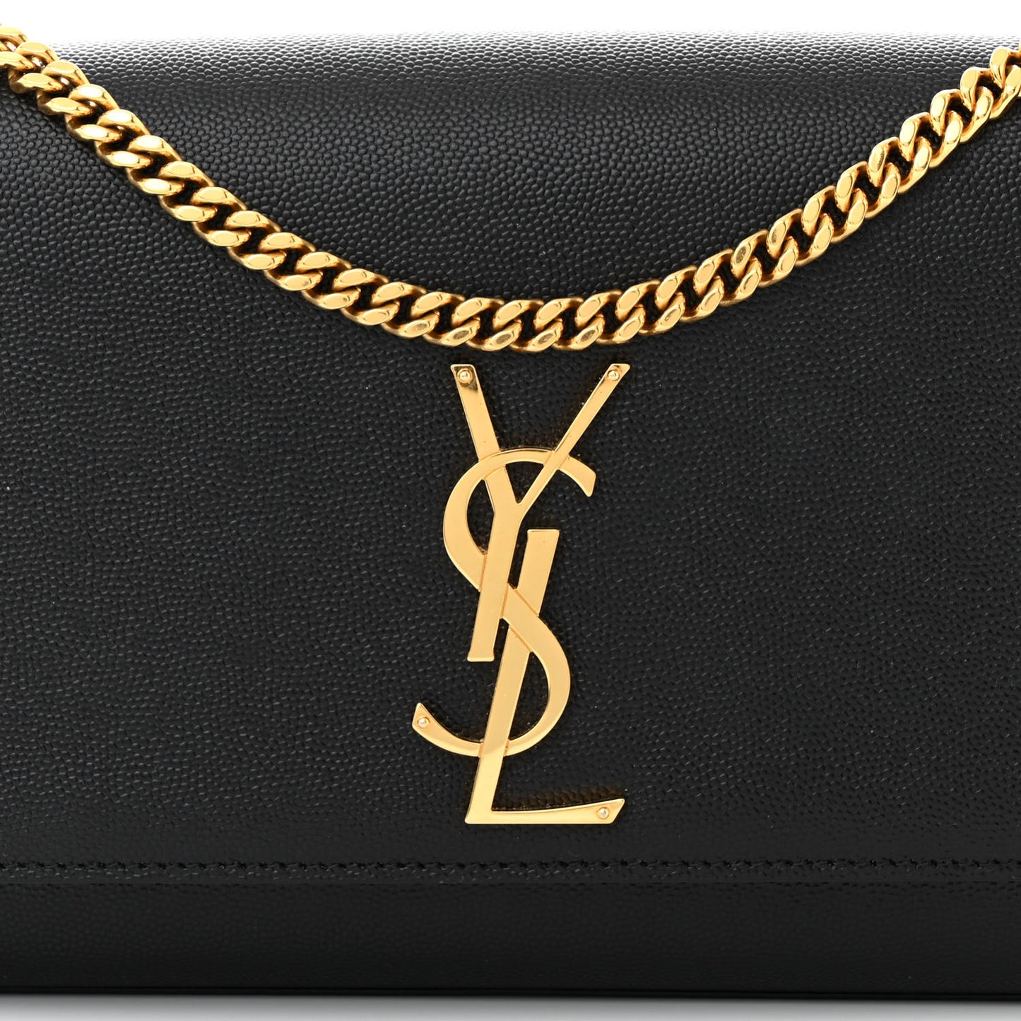 Grain De Poudre Medium Classic Monogram Kate Satchel Black