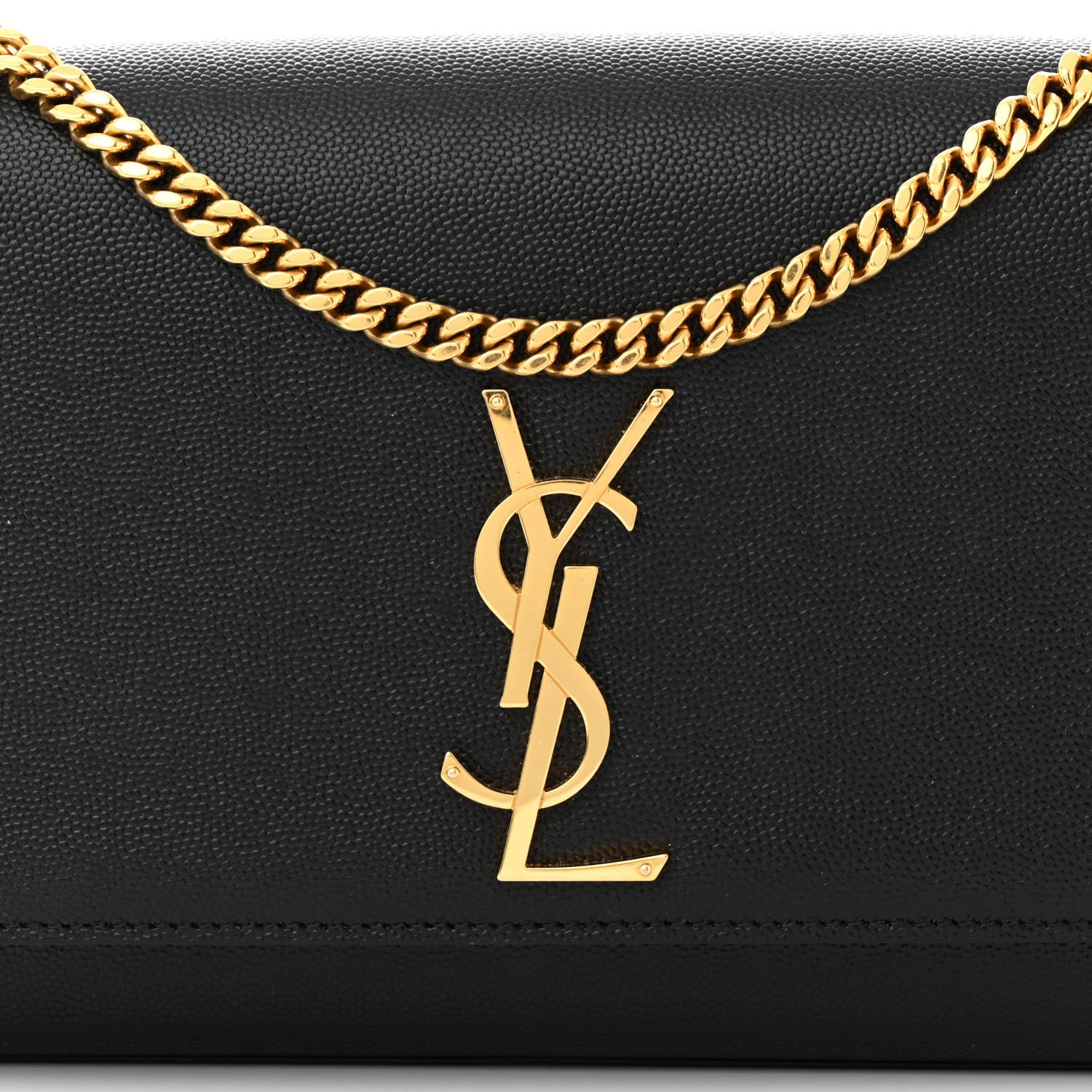 Saint Laurent Grain De Poudre Medium Classic Monogram Kate Satchel Black 8 of 10