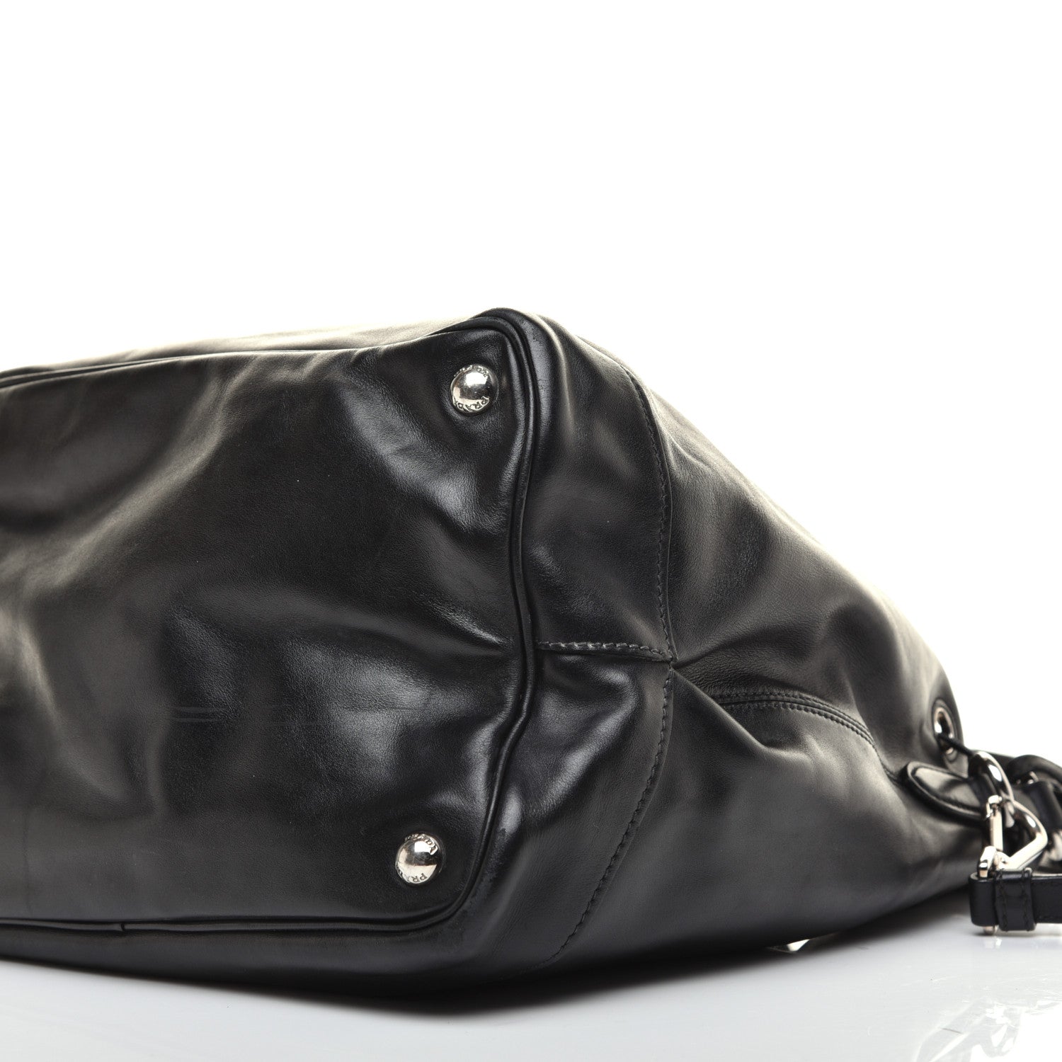 Prada Soft Calfskin Bucket Bag Black 8 of 8
