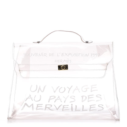 Hermes Vinyl Souvenir De L'Exposition Kelly Transparent 1 of 12